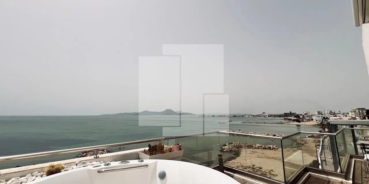 Appartement S+2 meublé avec vue sur mer, La Goulette