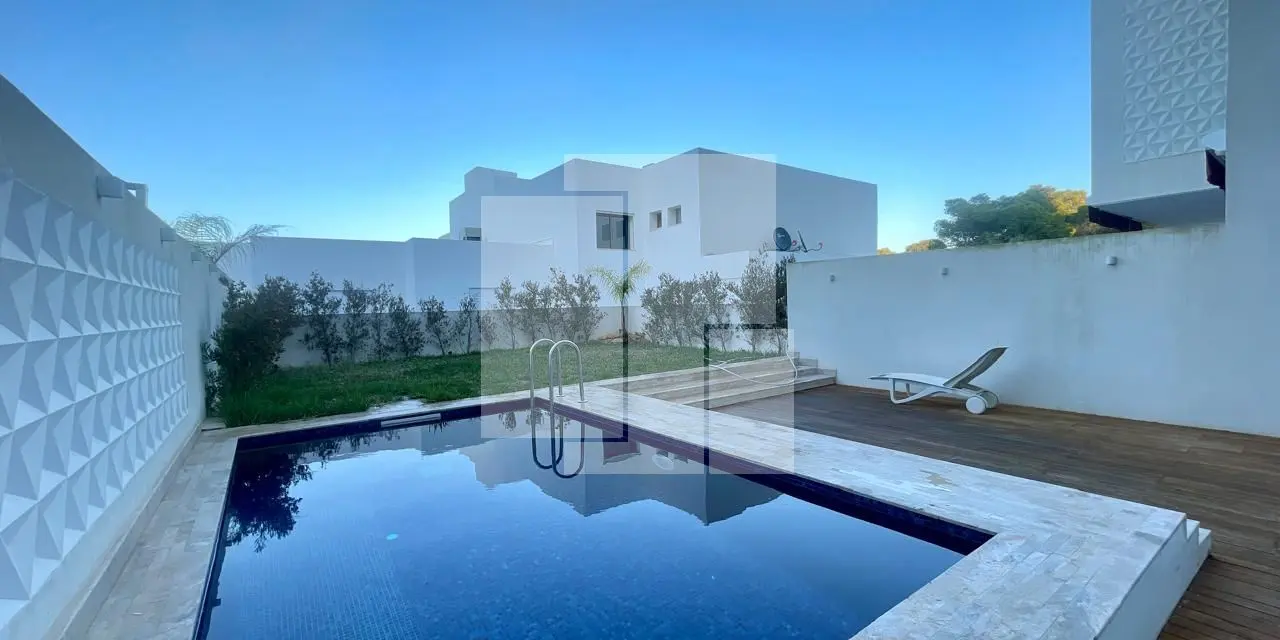 Appartement S+2 meublé avec piscine, Gammarth supérieur