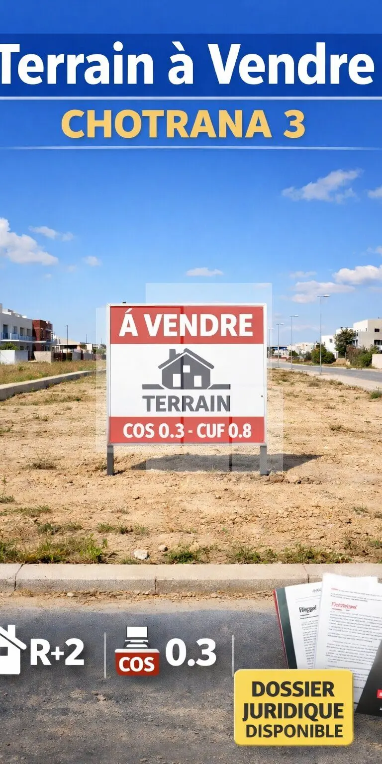 Terrain de 676m², Chotrana 3